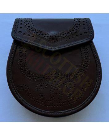 Dark Brown Leather Day Kilt Sporran