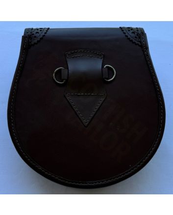 Dark Brown Leather Day Kilt Sporran