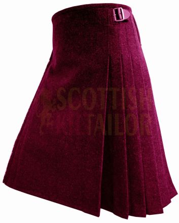 Scottish Maroon Wool Kilt