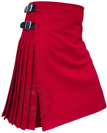 Scottish Red Wool Kilt for Men in USA by Scottish Kilt Tailor