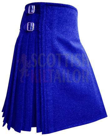 Scottish Royal Blue Wool Kilt