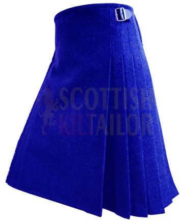 Scottish Royal Blue Wool Kilt