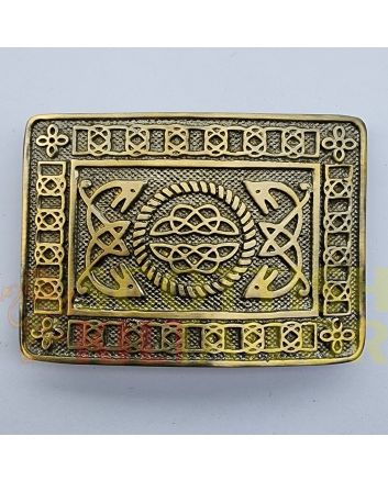 Serpent Celtic Knot Antique Kilt Belt Buckle, Antique color for Male