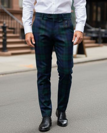 Unisex Black Watch Tartan Trousers