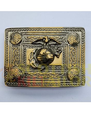 US. Badge Antique Kilt Belt Buckle, Antique color for Male