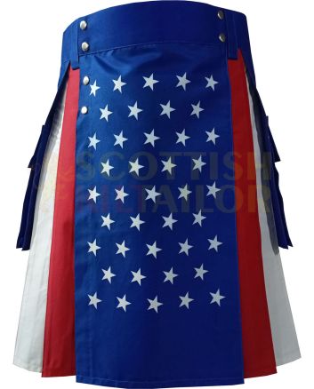 USA American Flag Kilt - Handmade Traditional kilts For Men