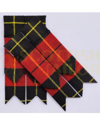 Wallace Tartan Kilt Flashes, Red color for Male