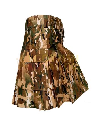 Multicam Tactical Duty Kilt , Multy Color color for Male