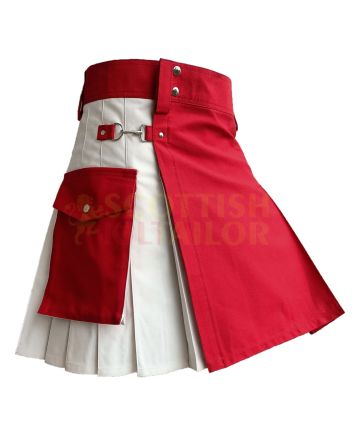 Red & White Premium Utility Kilt
