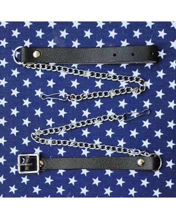 Black Sheep Fur Sporran Premium Design Chrome Finish Chain, Black color for Male