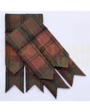 Brown Watch Tartan Kilt Flashes, Brown color for Male