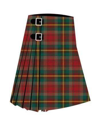 Caledonian Maple Premium Tartan Kilt, Red color for Male