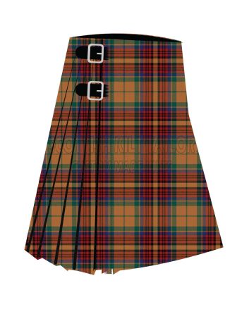 California Firefighters Premium Tartan Kilt, Brown color for Male