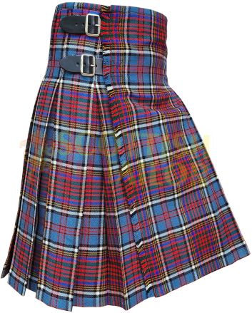 Clan Anderson Modern Tartan Kilt, Red color for Male
