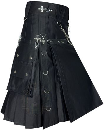 Custom Made Black Gothic Kilt