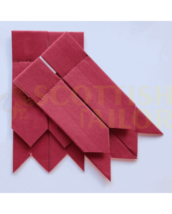 Maroon Cotton Kilt Flashes, Red color for Male