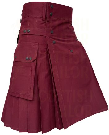 Maroon Utility Kilt For Sale Deluxe Style