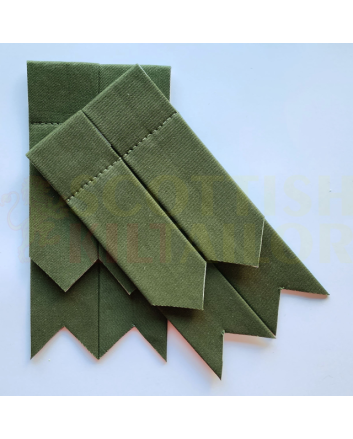 Olive Green Cotton Kilt Flashes, Olive Green color for Male
