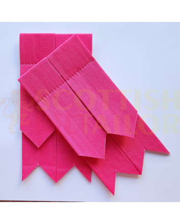 Pink Cotton Kilt Flashes, Pink color for Male