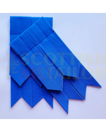 Royal Blue Cotton Kilt Flashes, Navy Blue color for Male