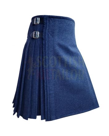 Scottish Navy Blue Wool Kilt for Men in USA by Scottish Kilt Tailor