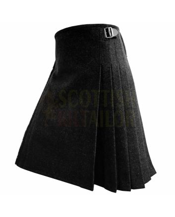 Scottish Black Wool Kilt for Men in USA by Scottish Kilt Tailor