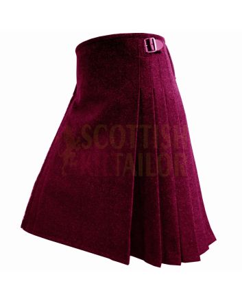 Scottish Maroon Wool Kilt for Men in USA by Scottish Kilt Tailor