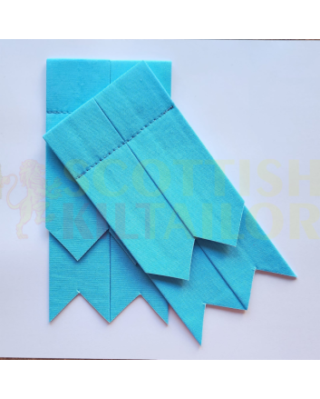 Sky Blue Cotton Kilt Flashes, Sky Blue color for Male